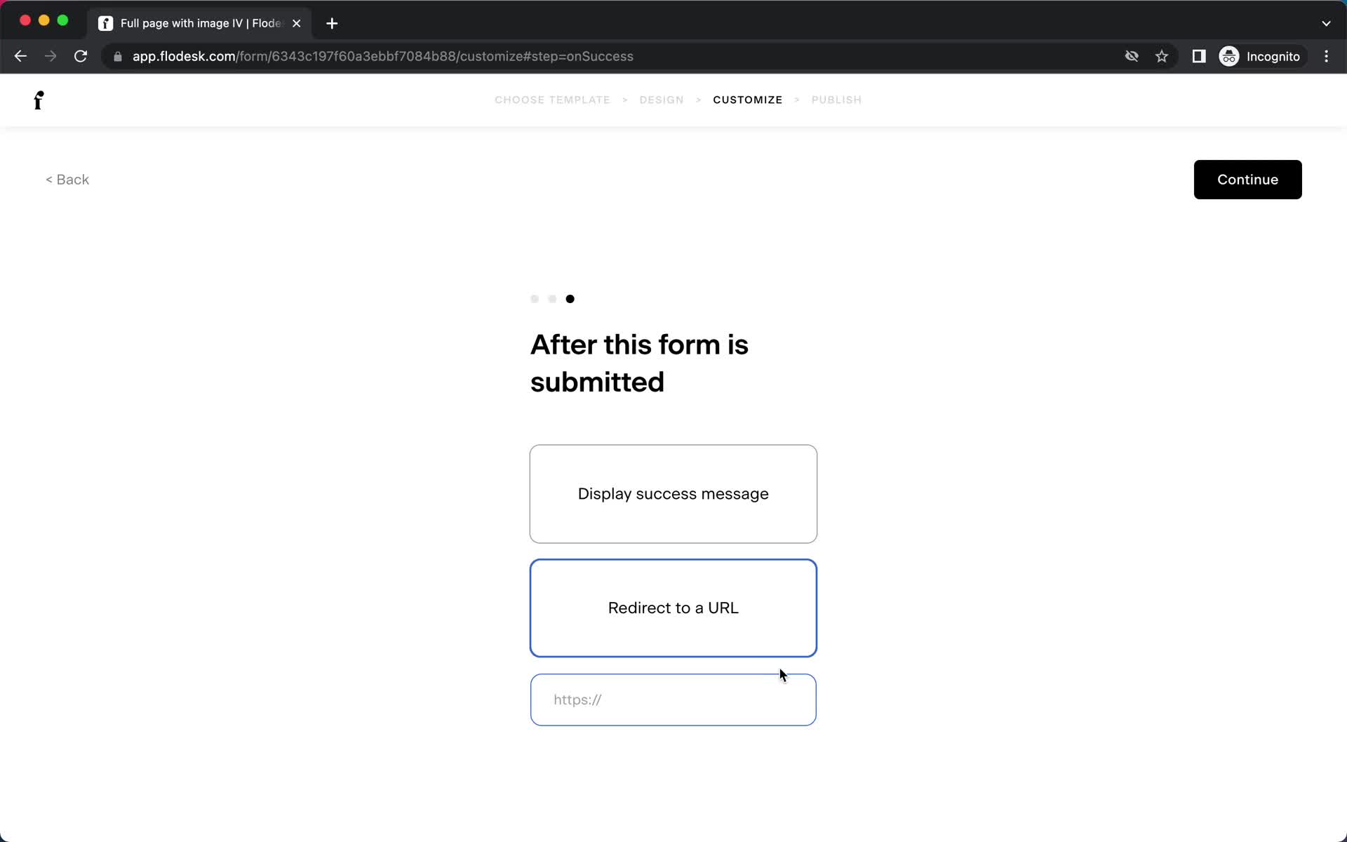 Creating a form screenshot