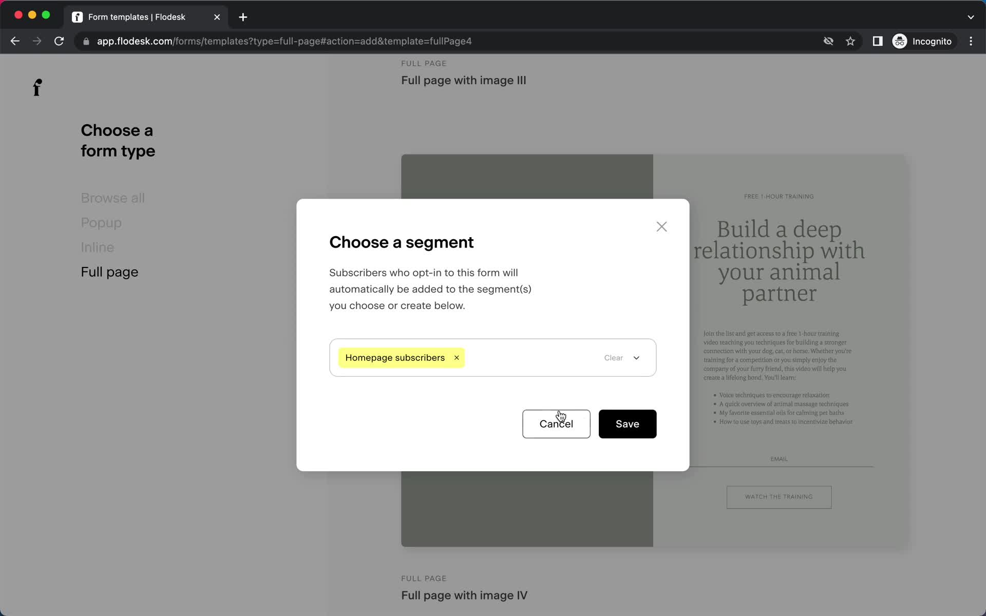 Creating a form screenshot