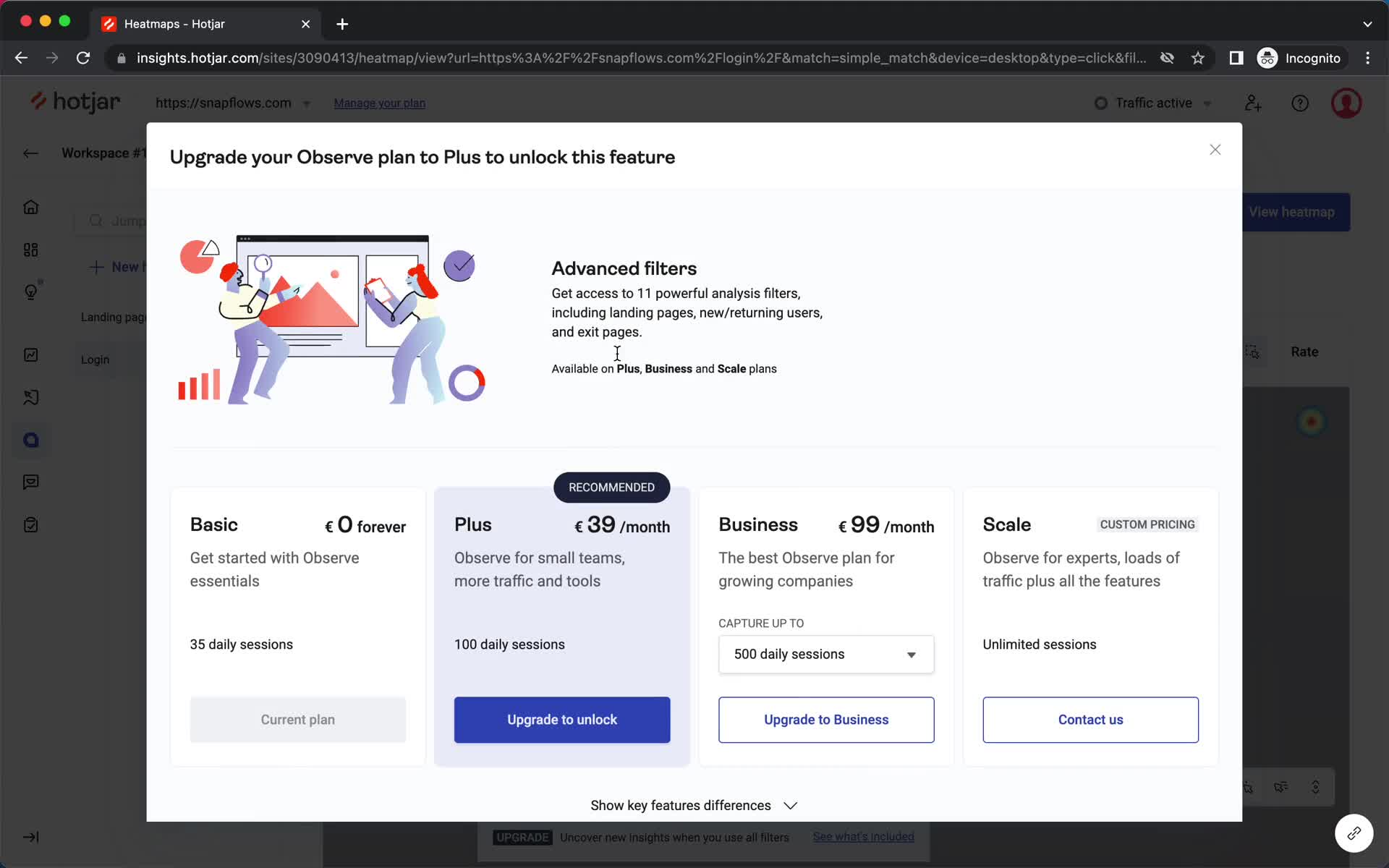 Creating a heatmap screenshot