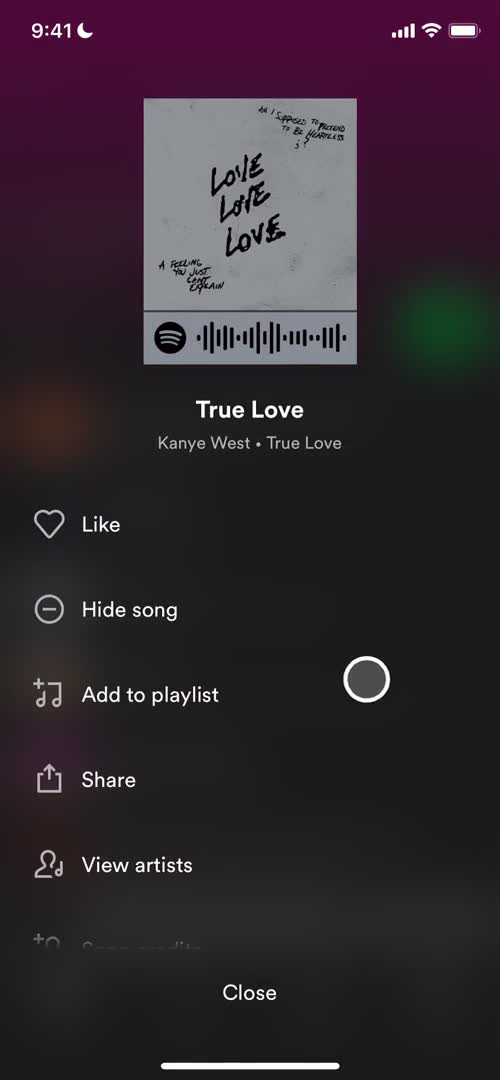 Creating a playlist screenshot