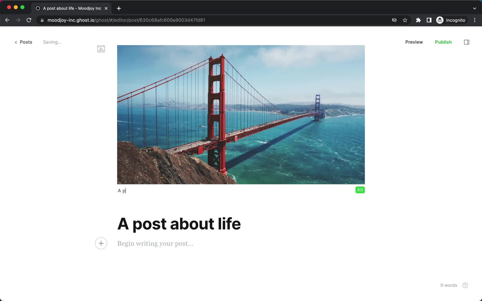 Creating a post screenshot