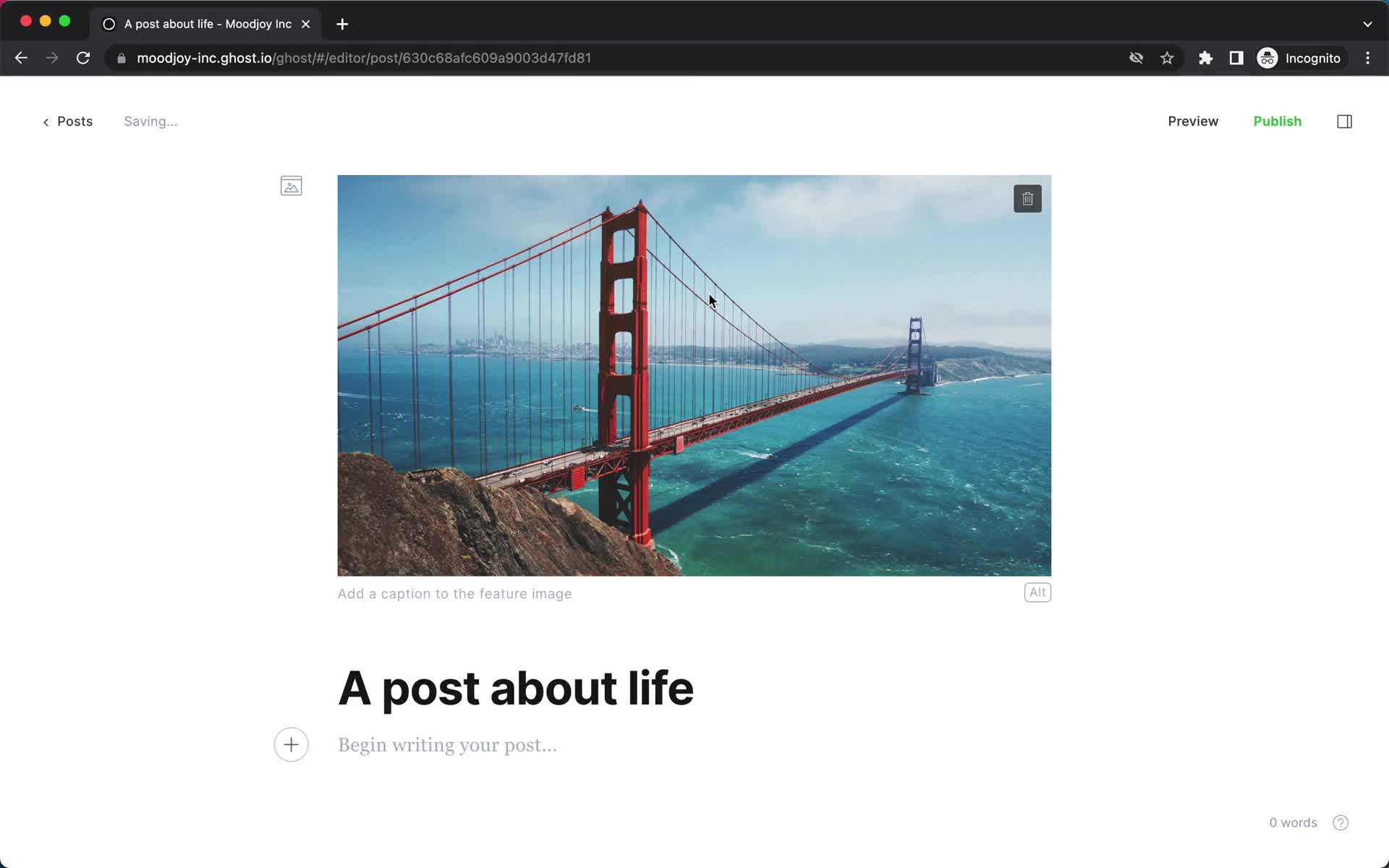 Creating a post screenshot