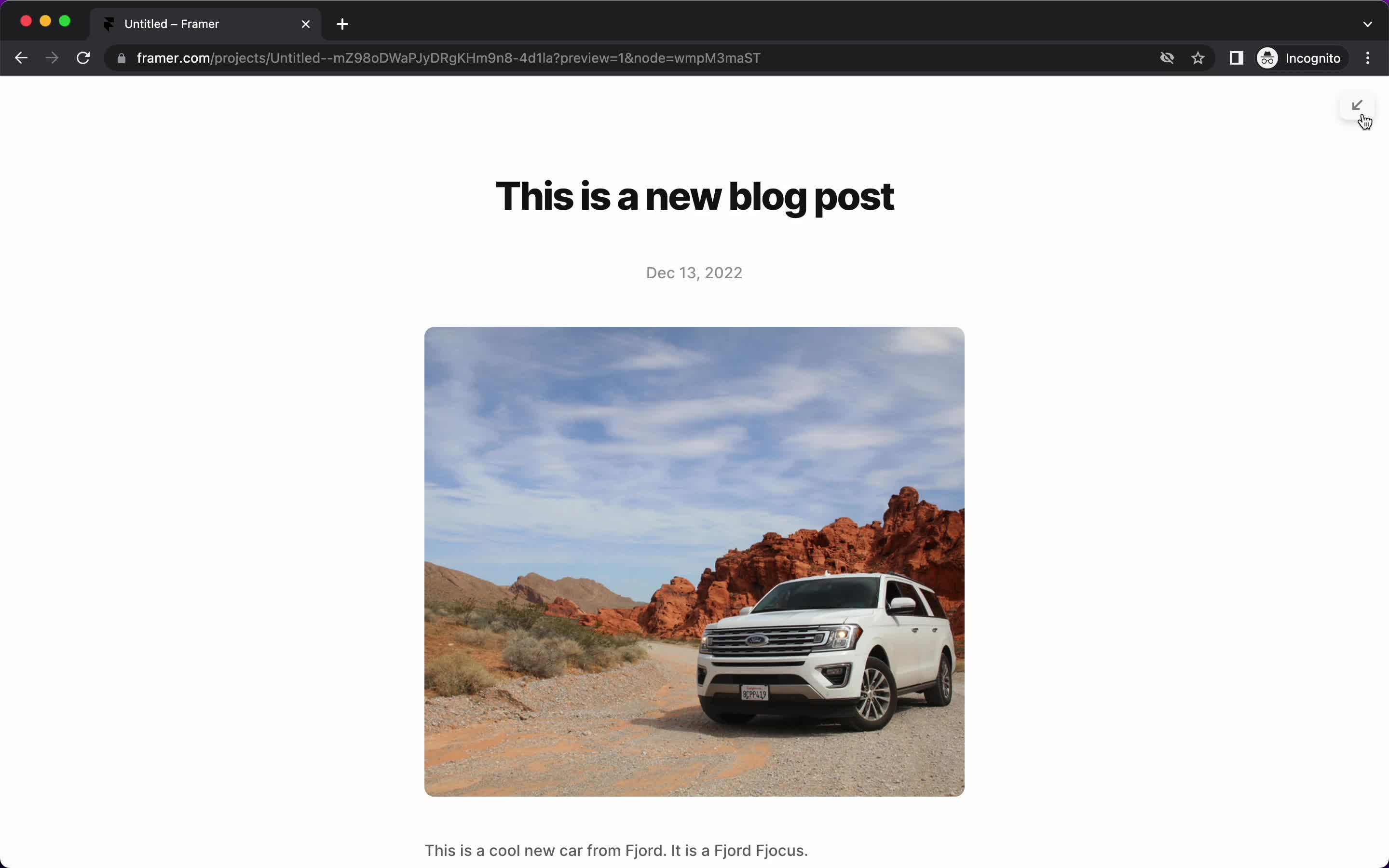 Creating a post screenshot