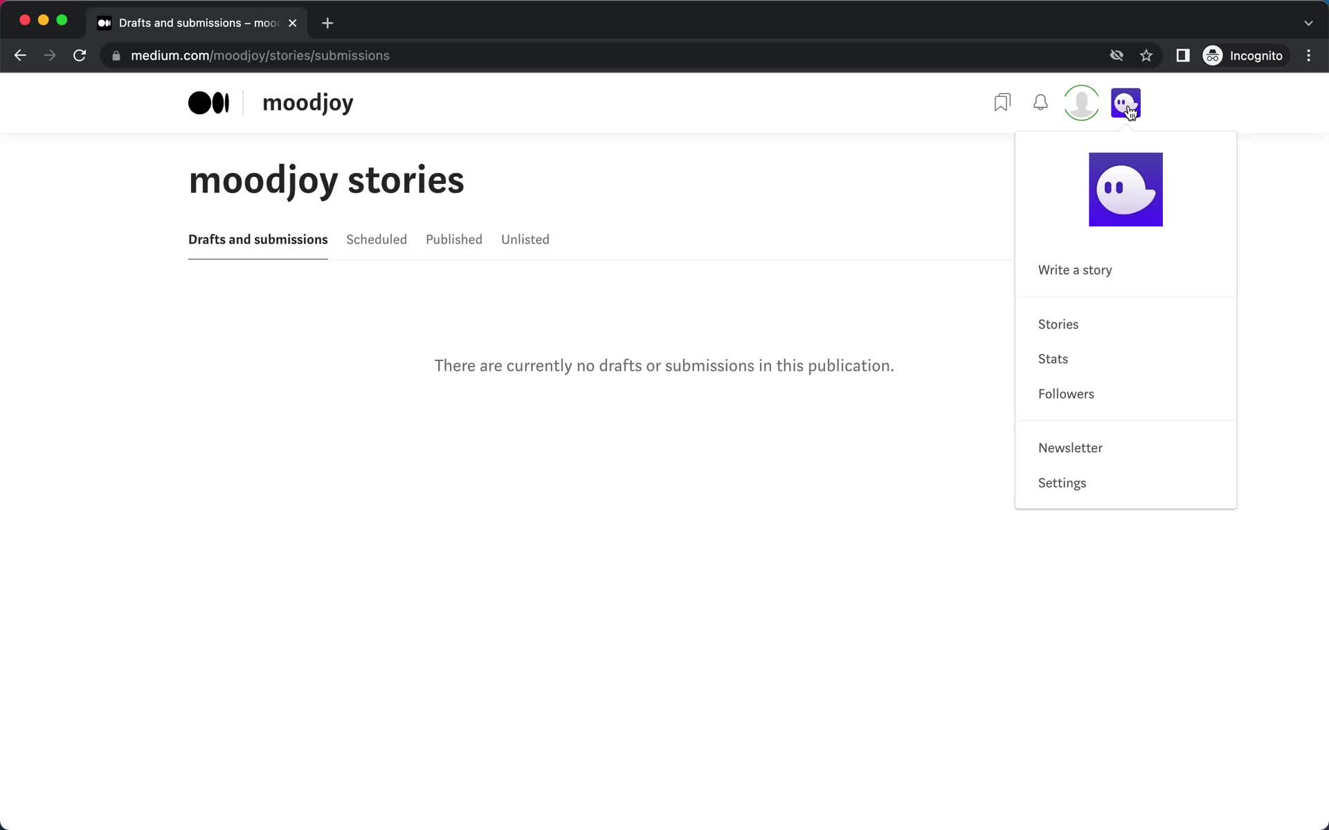 Creating a publication screenshot