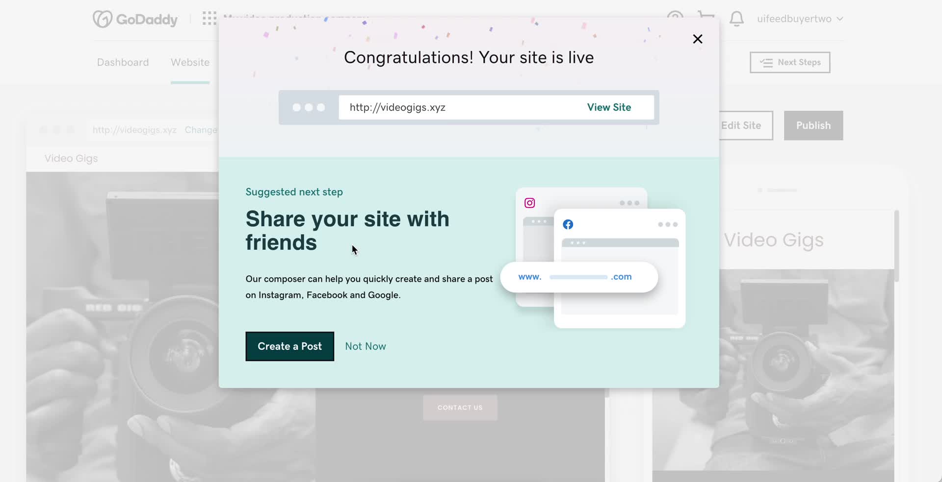 Creating a website screenshot