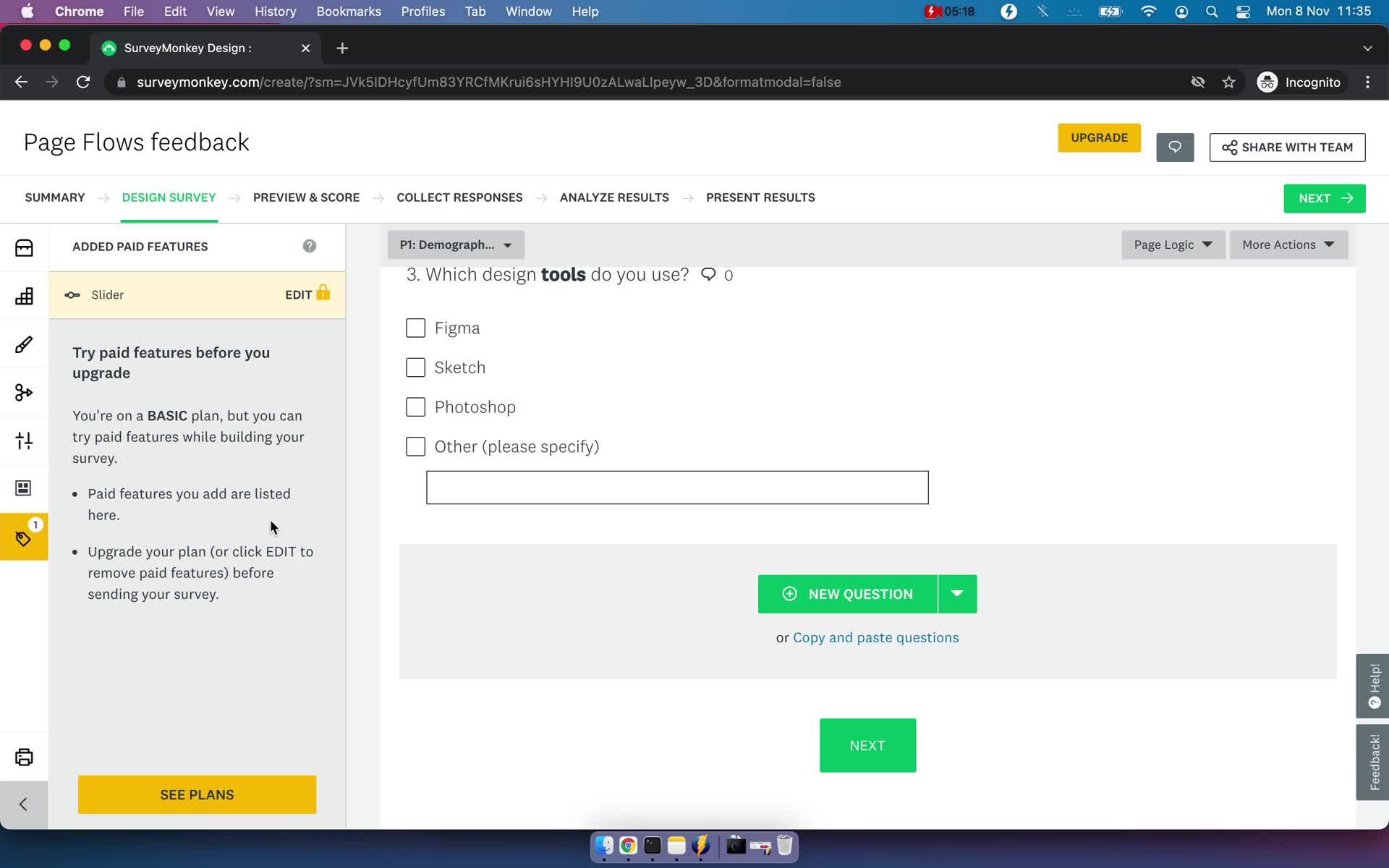 Creating a form screenshot