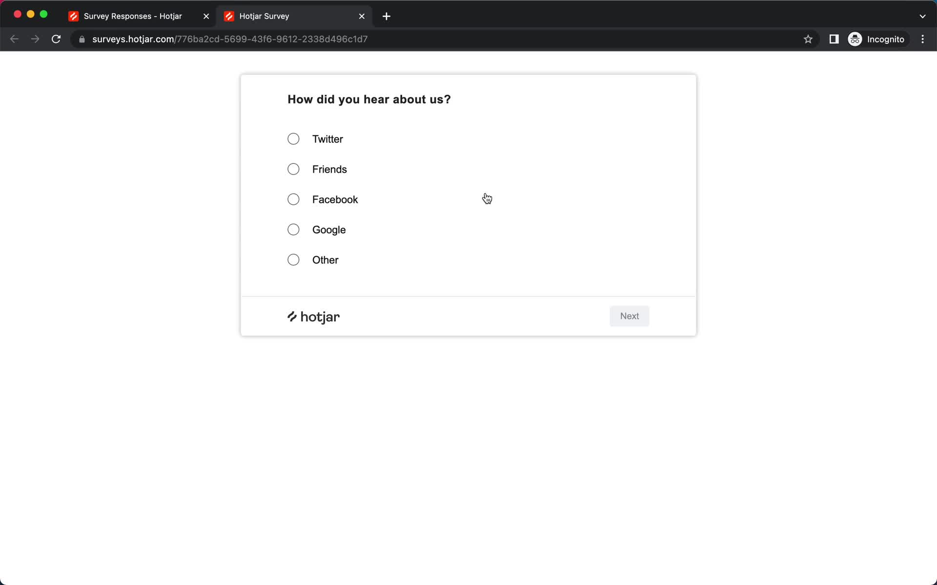 Creating a survey on Hotjar video thumbnail