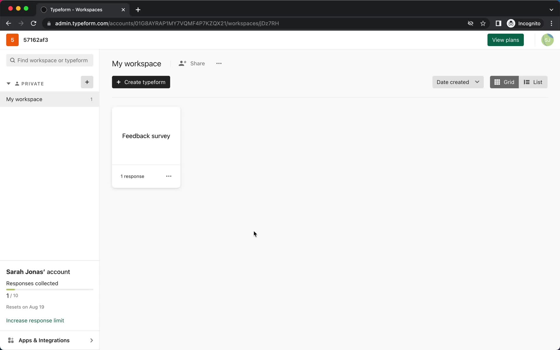 Creating a form screenshot