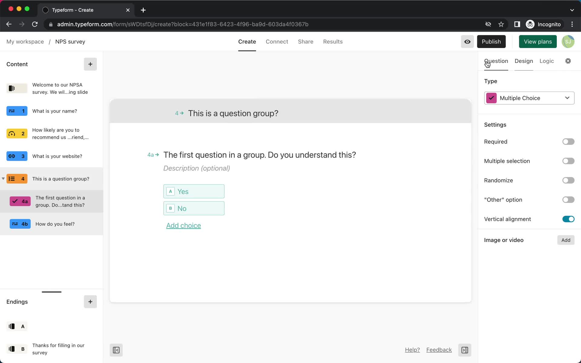 Creating a form screenshot