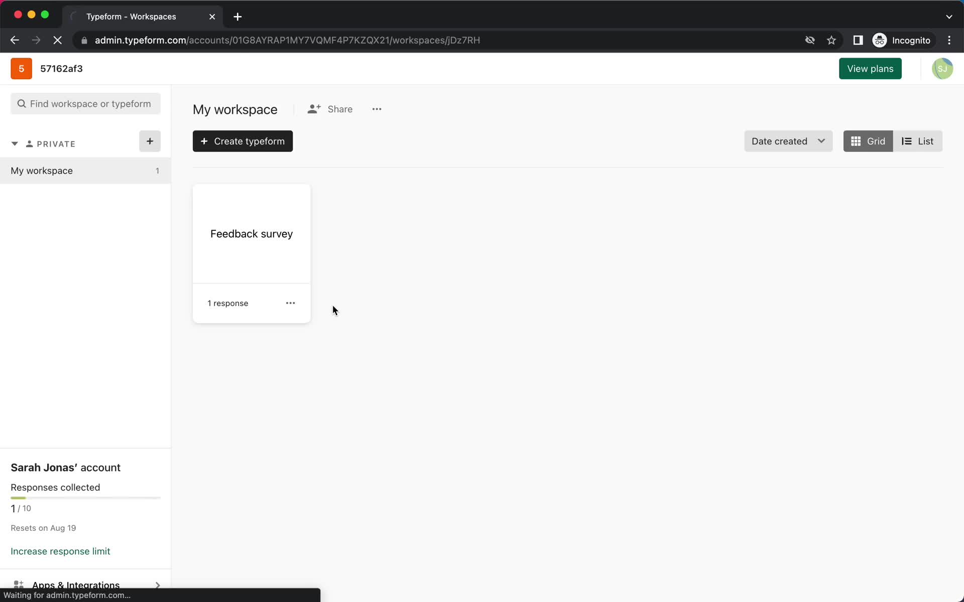 Creating a form screenshot