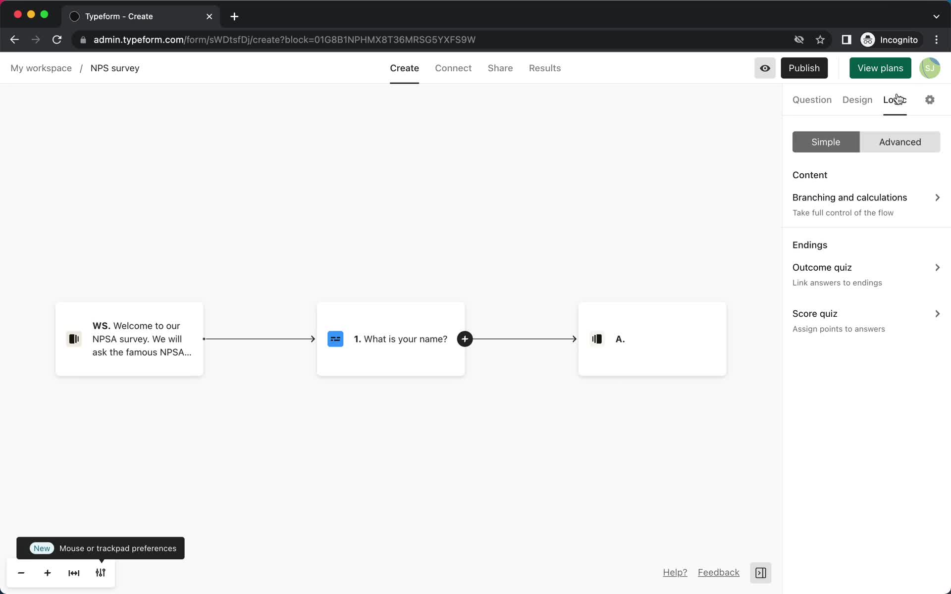 Creating a form screenshot