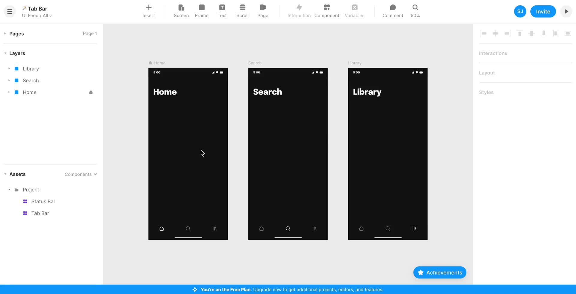 Screenshot of Editor on Creating a design on Framer user flow