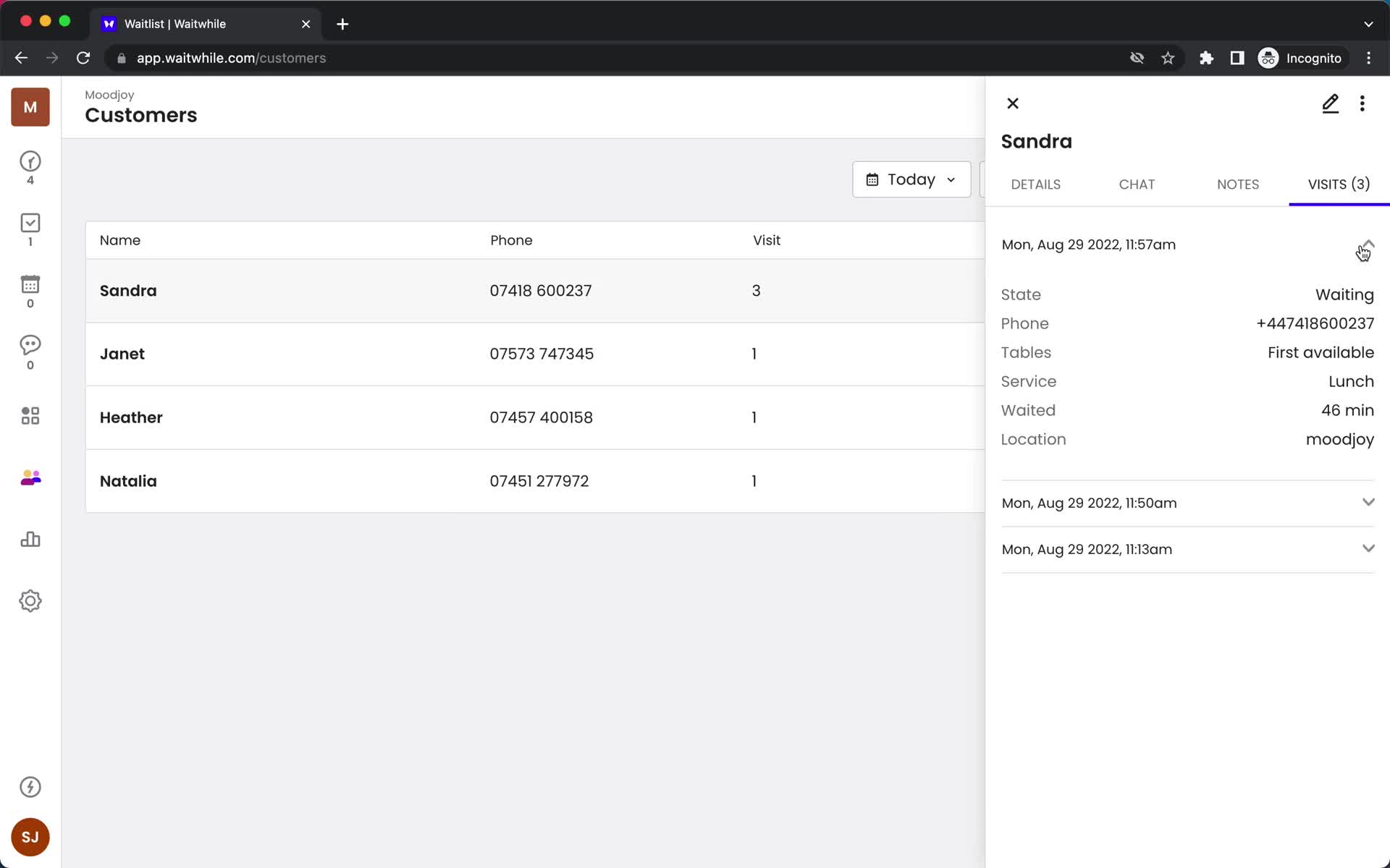 CRM screenshot