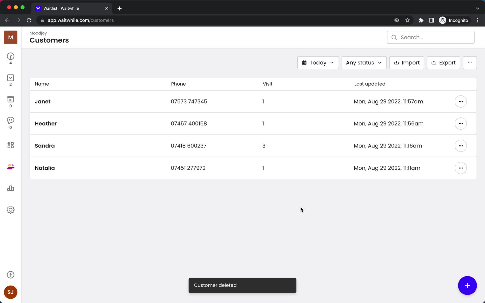 CRM screenshot