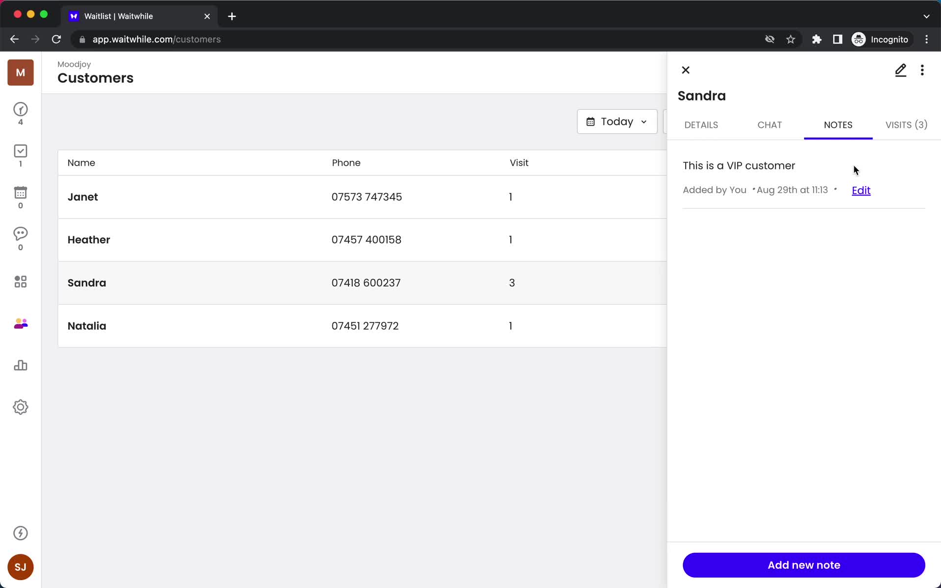 CRM screenshot