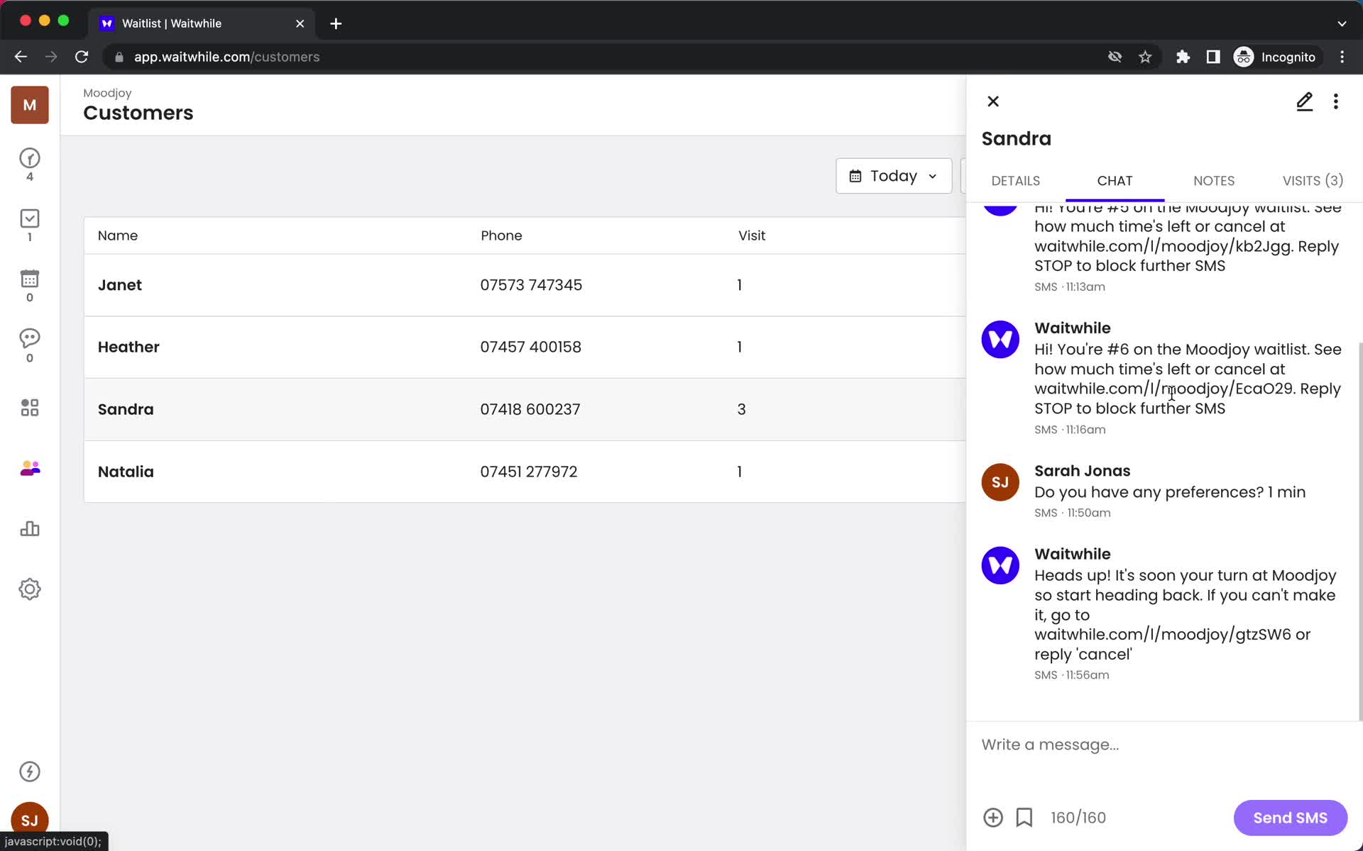 CRM screenshot