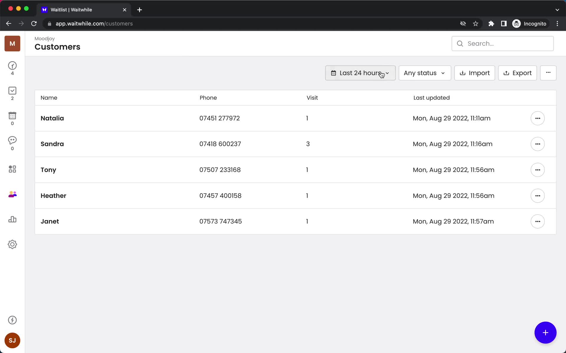 CRM screenshot