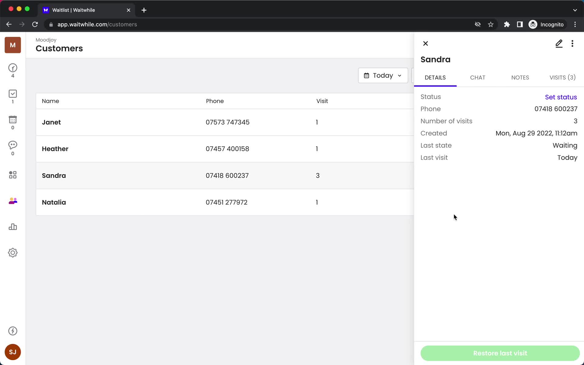 CRM screenshot