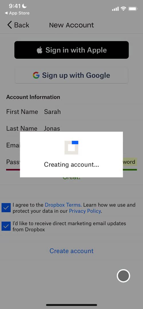 Onboarding screenshot