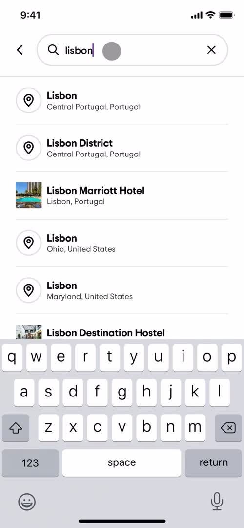 Screenshot of Search results on Finding hotels on Tripadvisor user flow
