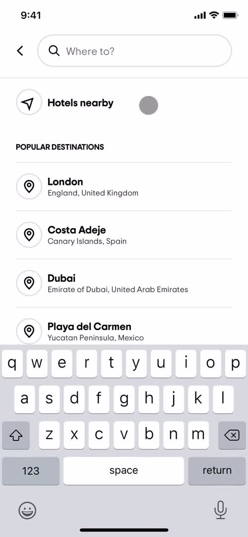 Screenshot of Search on Finding hotels on Tripadvisor user flow