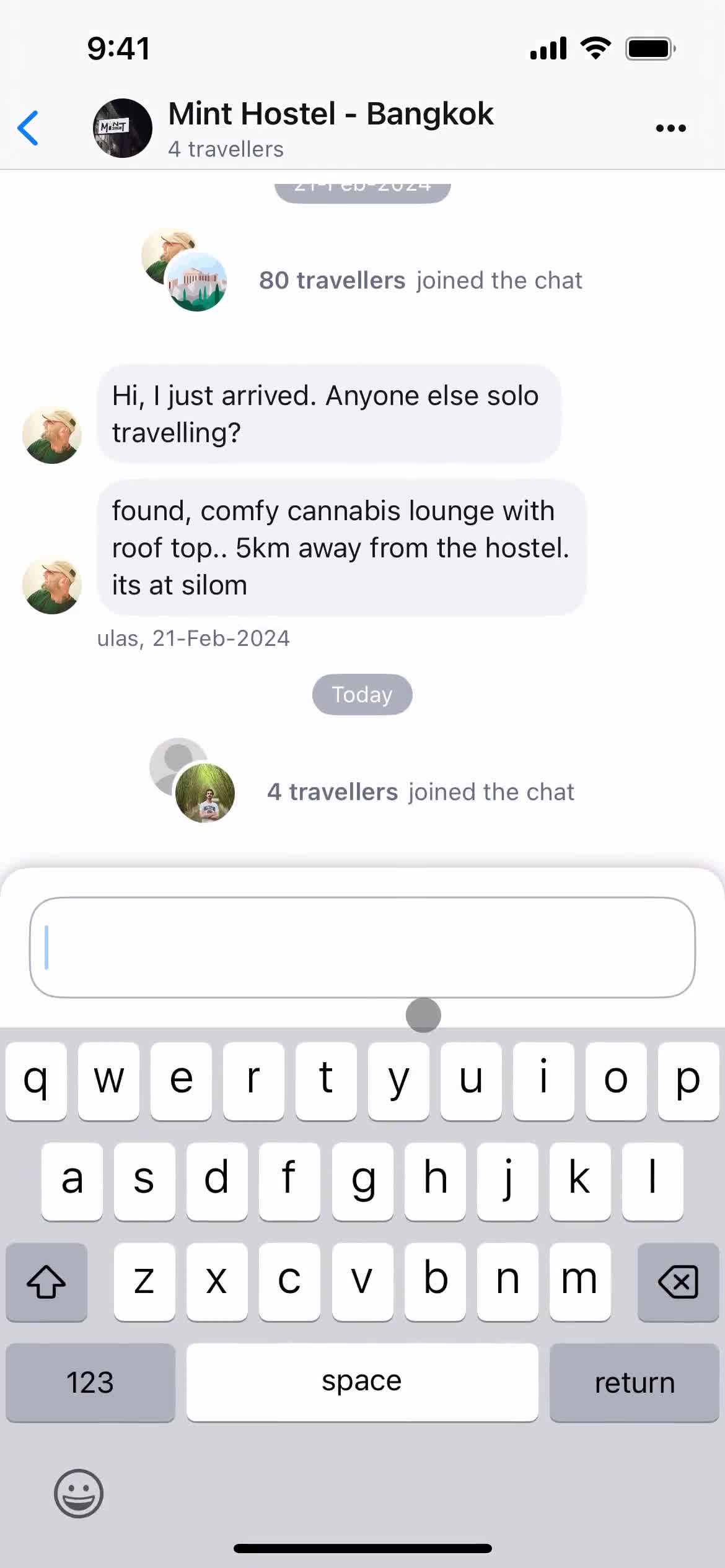 Booking a room screenshot