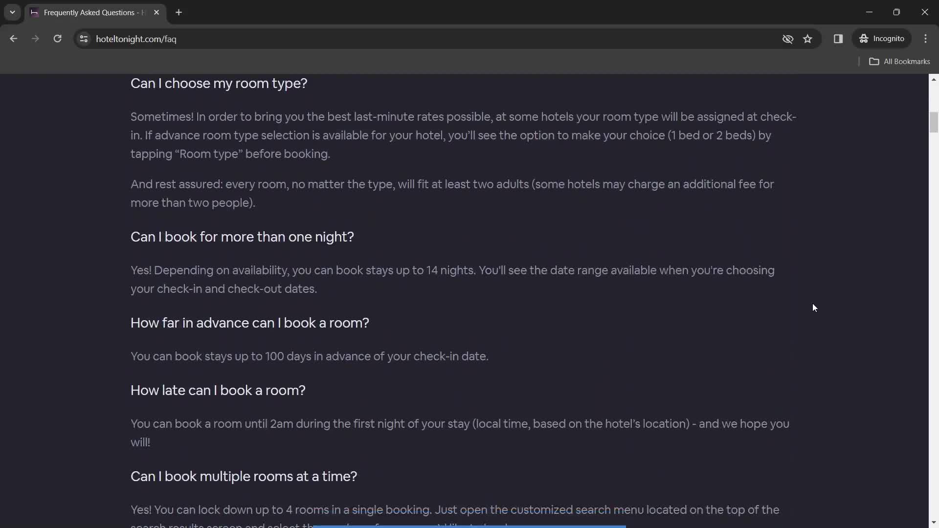 Browsing FAQ screenshot