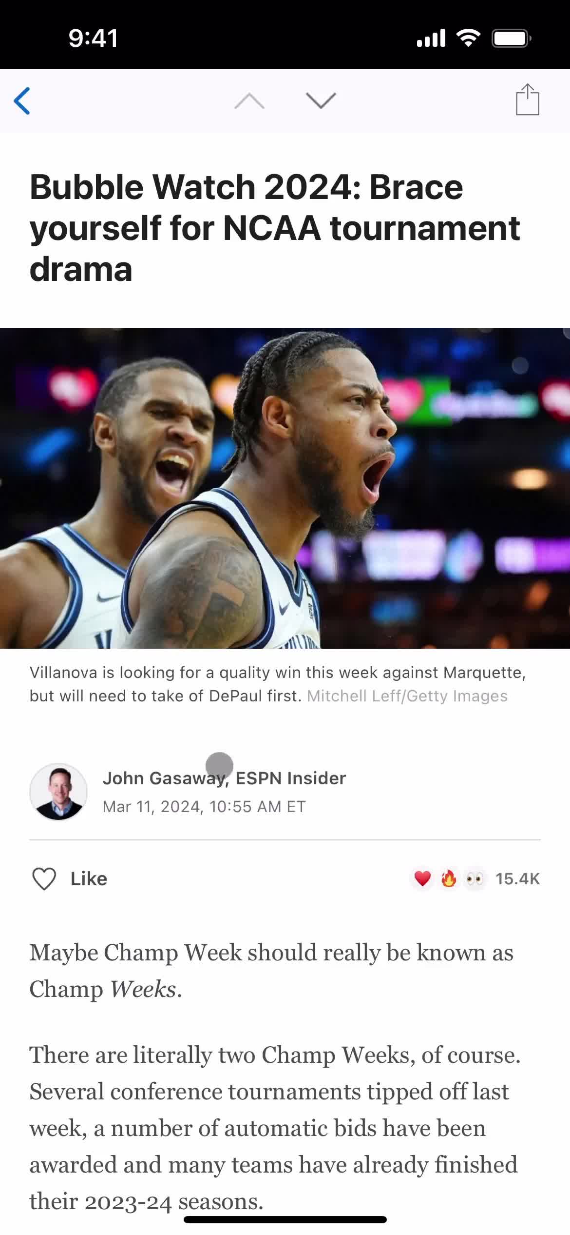 Discovering content on ESPN video thumbnail