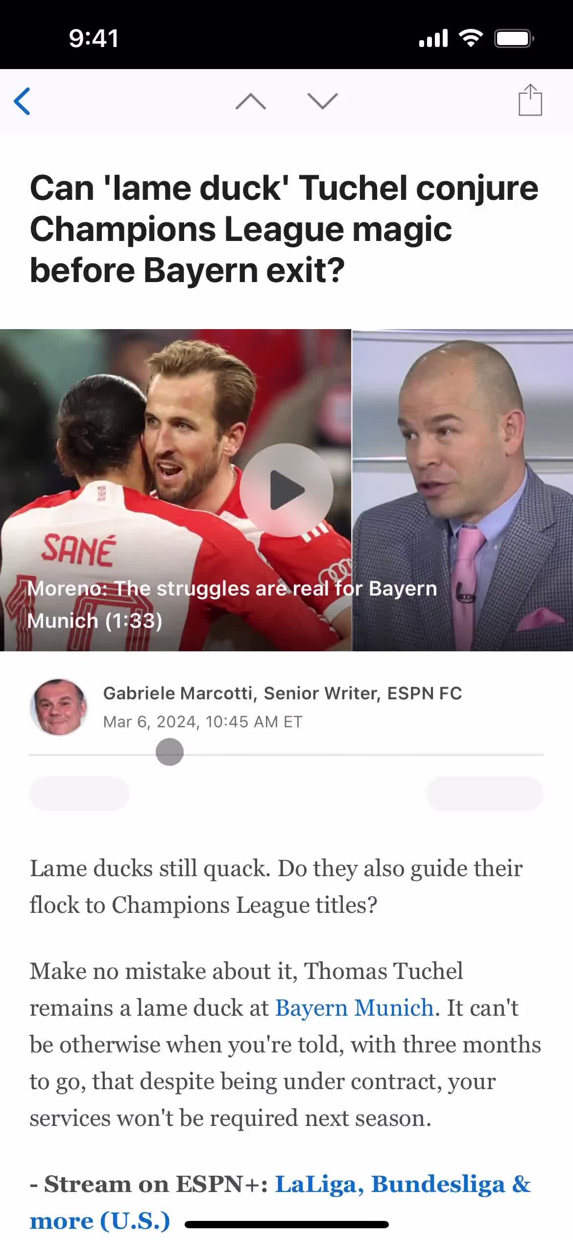 Discovering content on ESPN video thumbnail