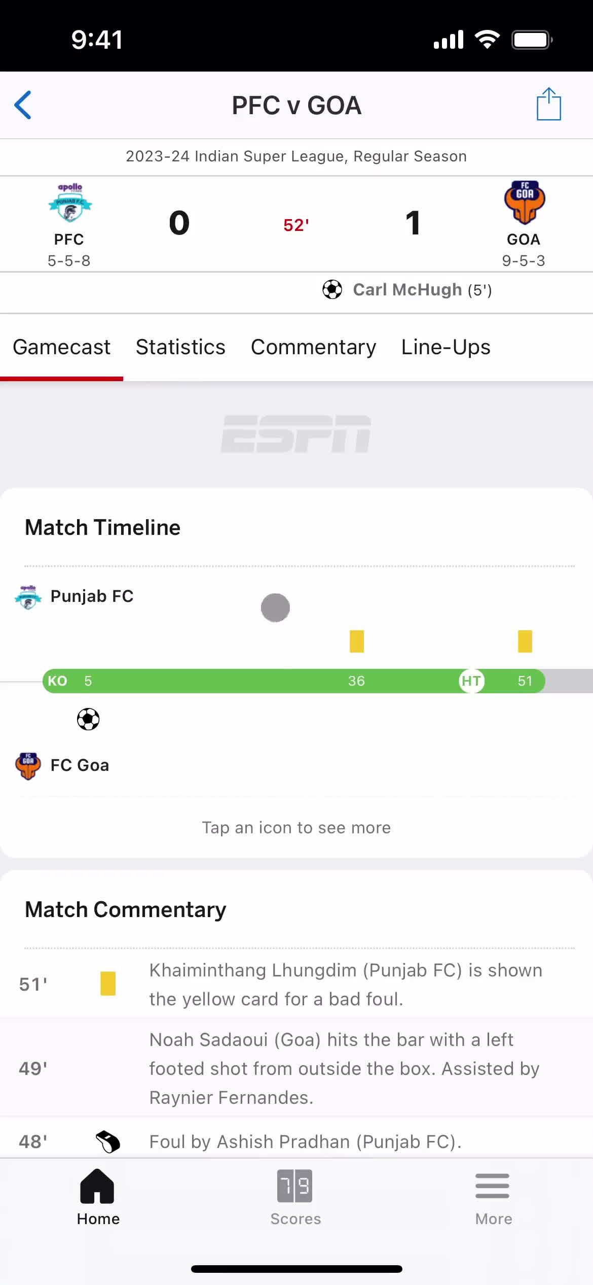 Discovering content on ESPN video thumbnail