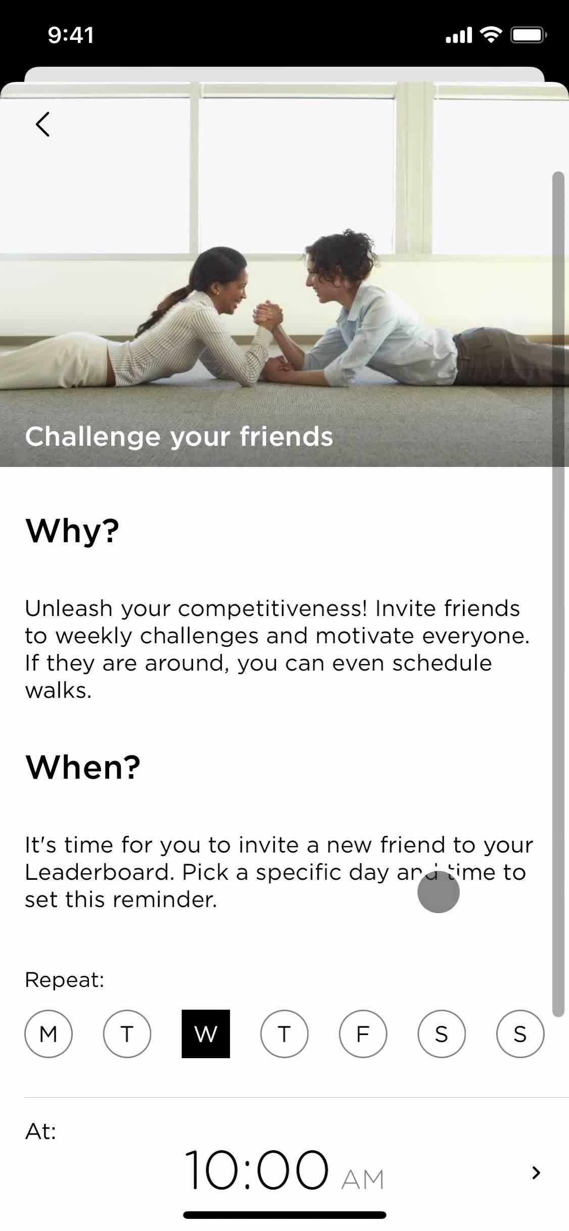 Withings Healthmate set reminder screenshot