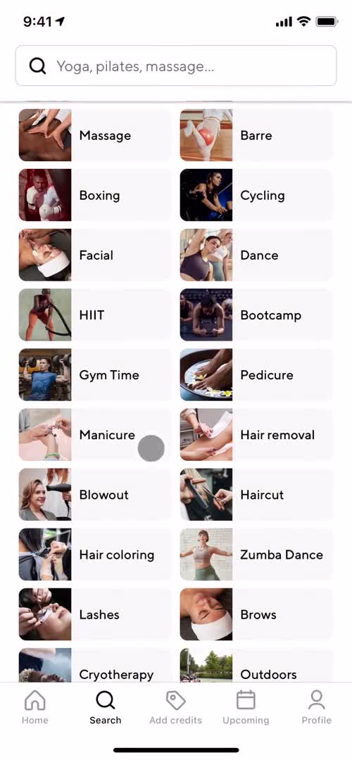 General browsing on ClassPass video thumbnail