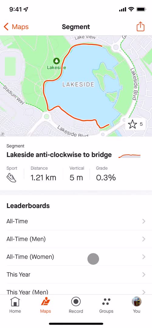 General browsing on Strava video thumbnail