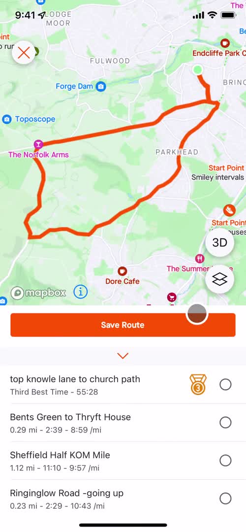 General browsing on Strava video thumbnail