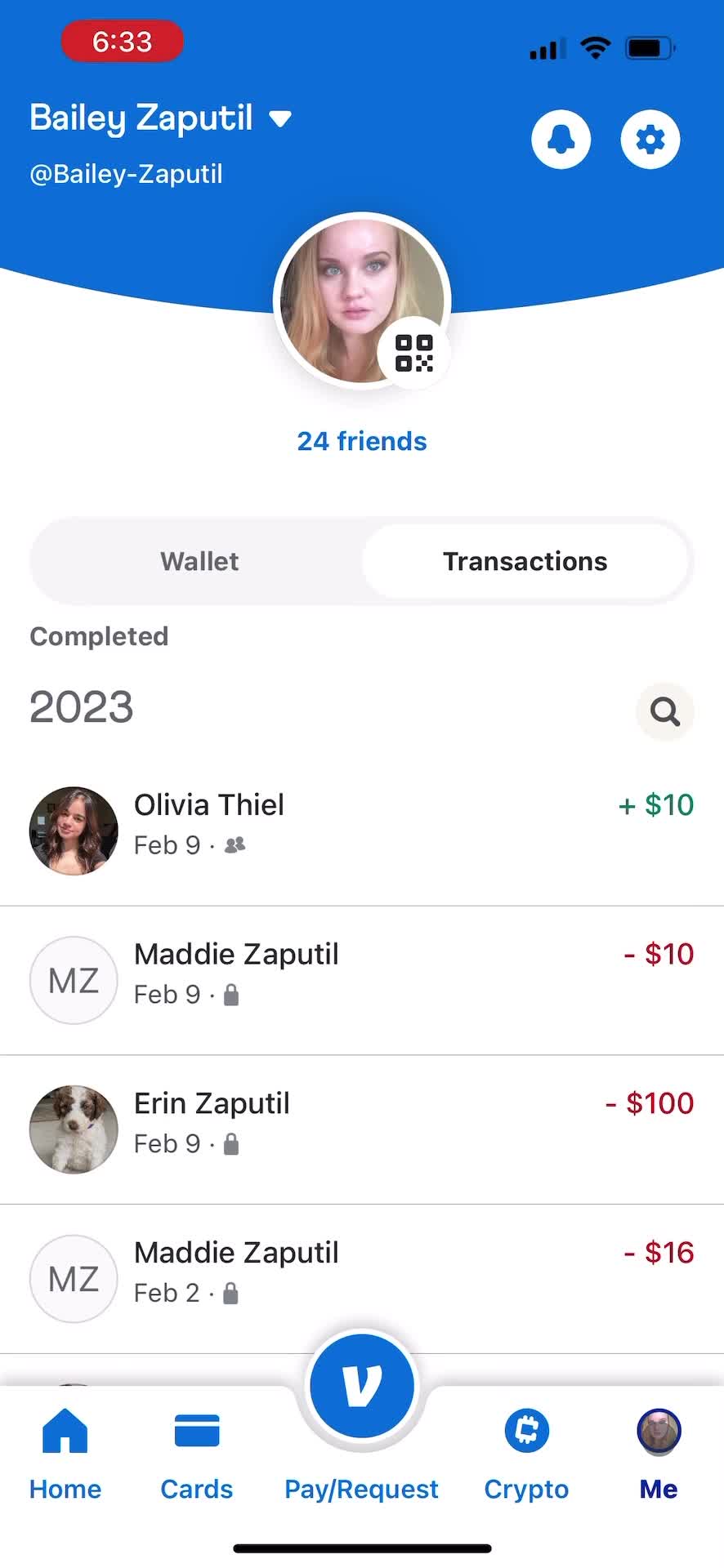 Venmo my profile screenshot