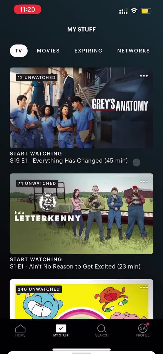 General browsing on Hulu video thumbnail