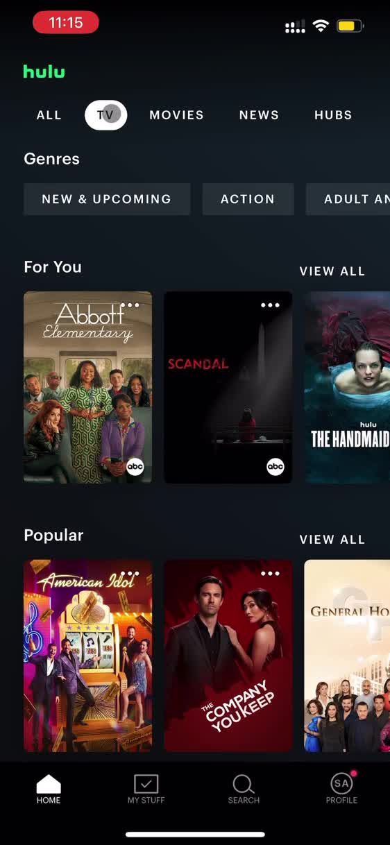 General browsing on Hulu video thumbnail