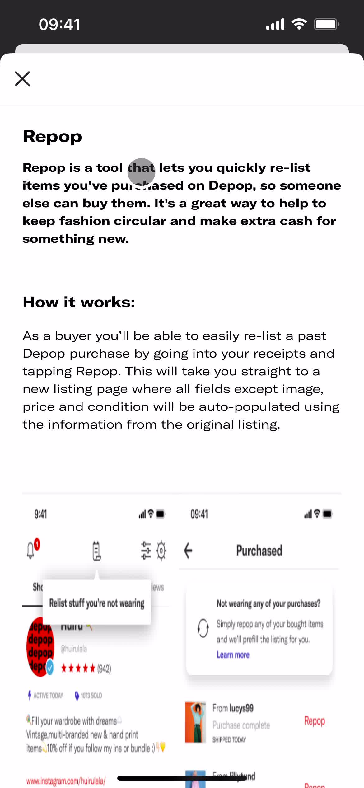 General browsing on Depop video thumbnail