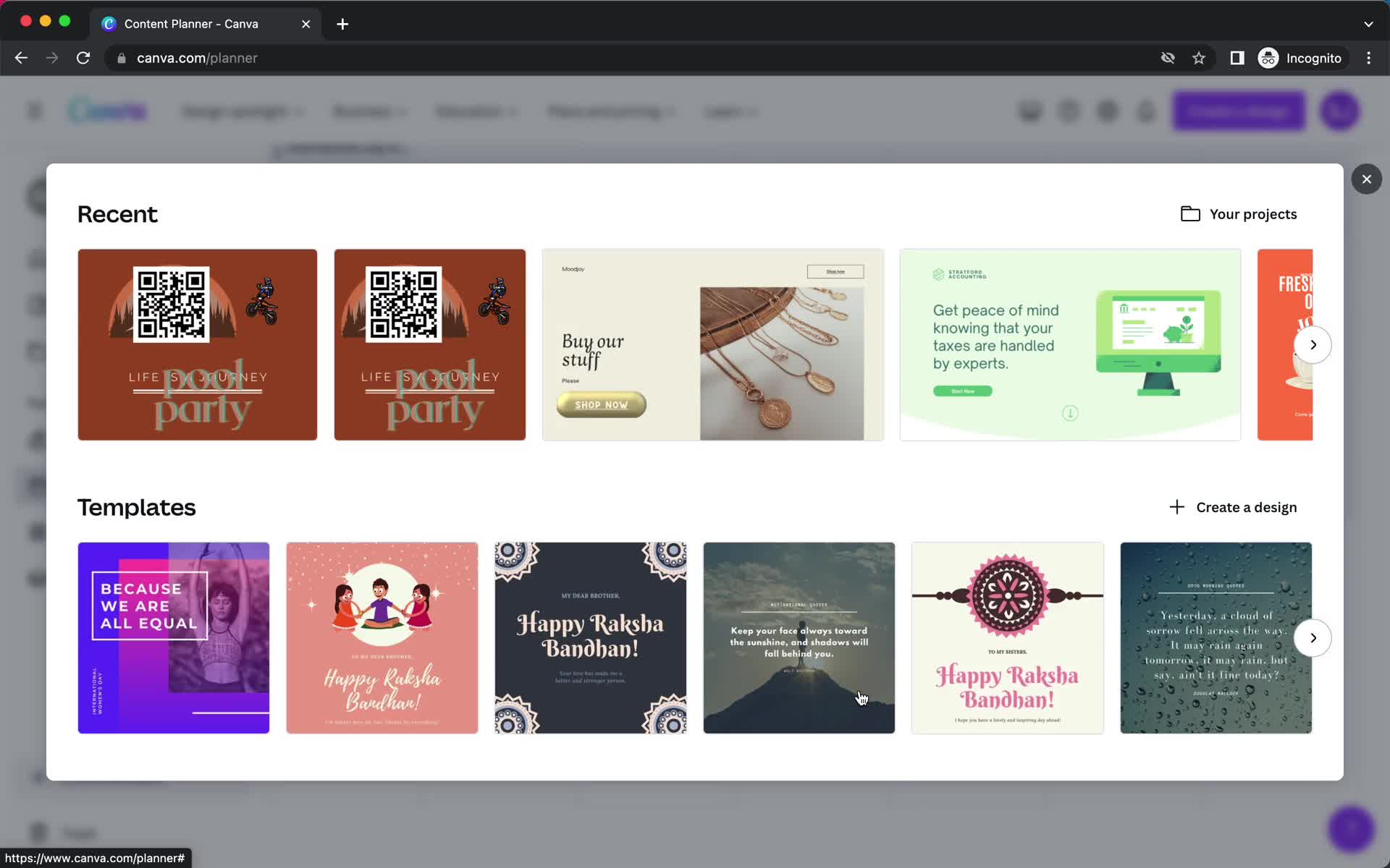 General browsing on Canva video thumbnail