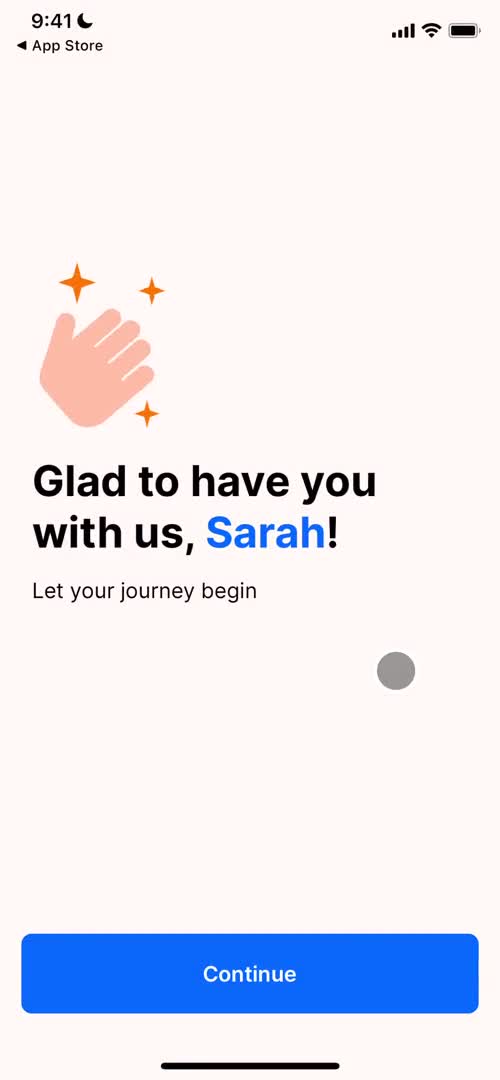 Onboarding screenshot