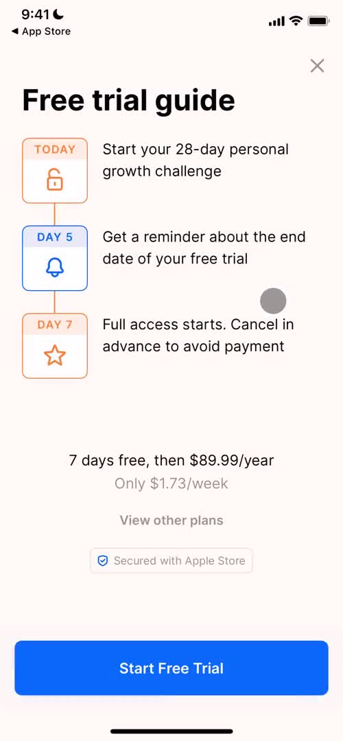 Onboarding screenshot