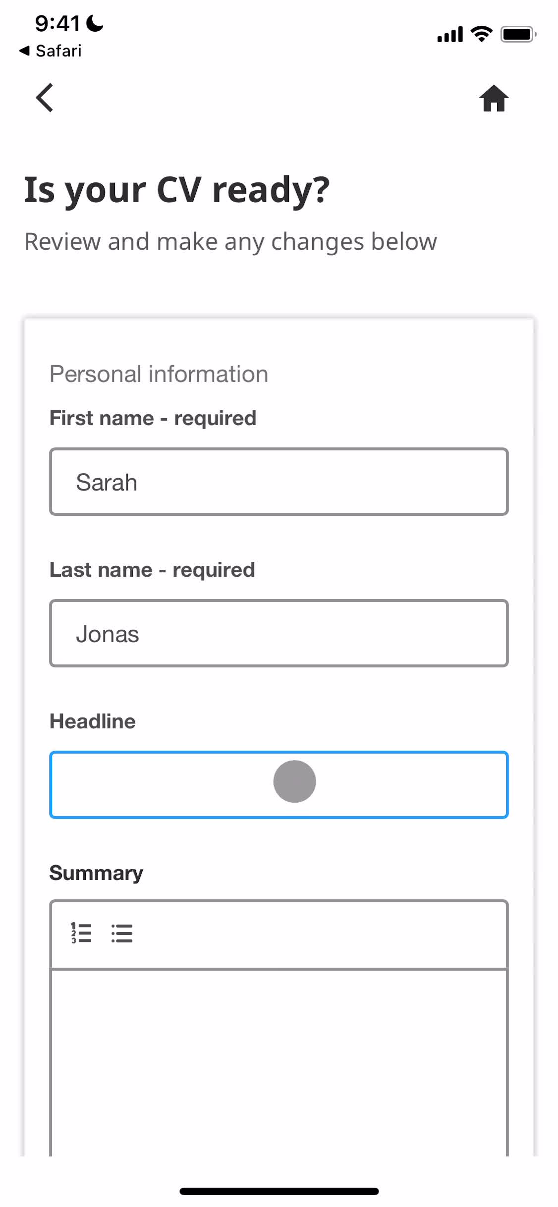 Onboarding screenshot