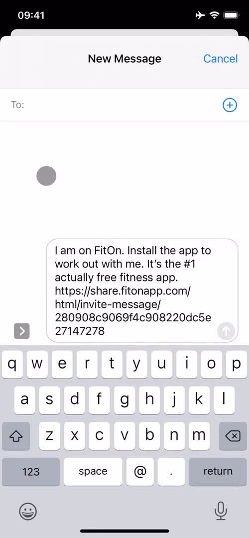 Adding a friend screenshot