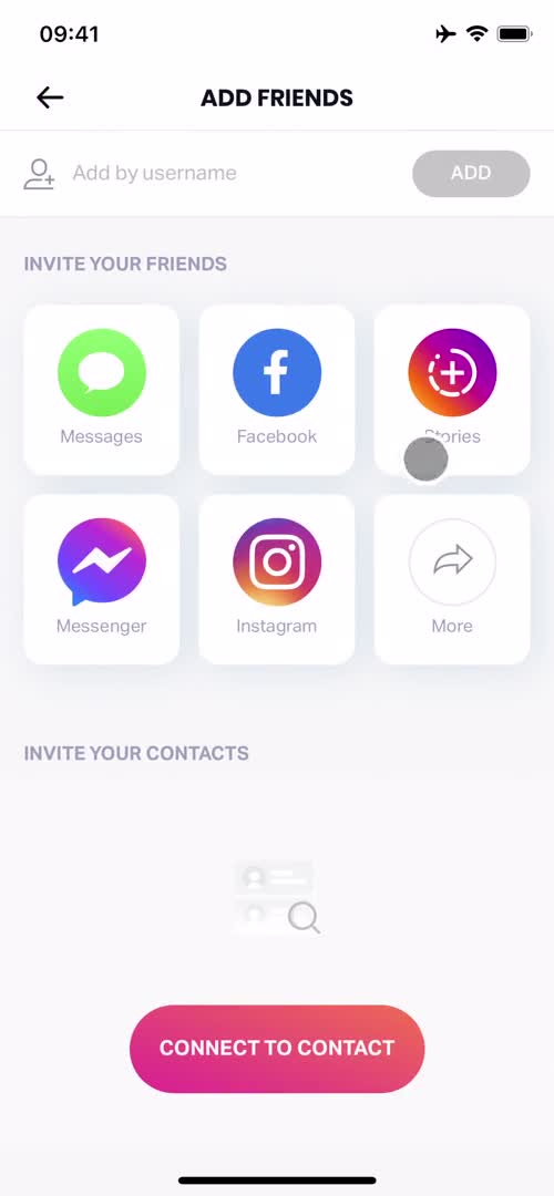 Screenshot of Add friends on Adding a friend on FitOn user flow