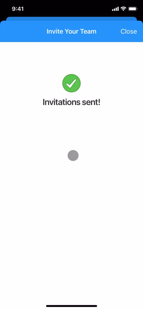 Inviting people screenshot