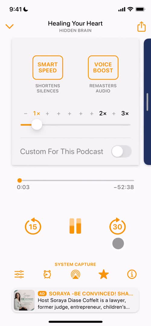 Listening screenshot