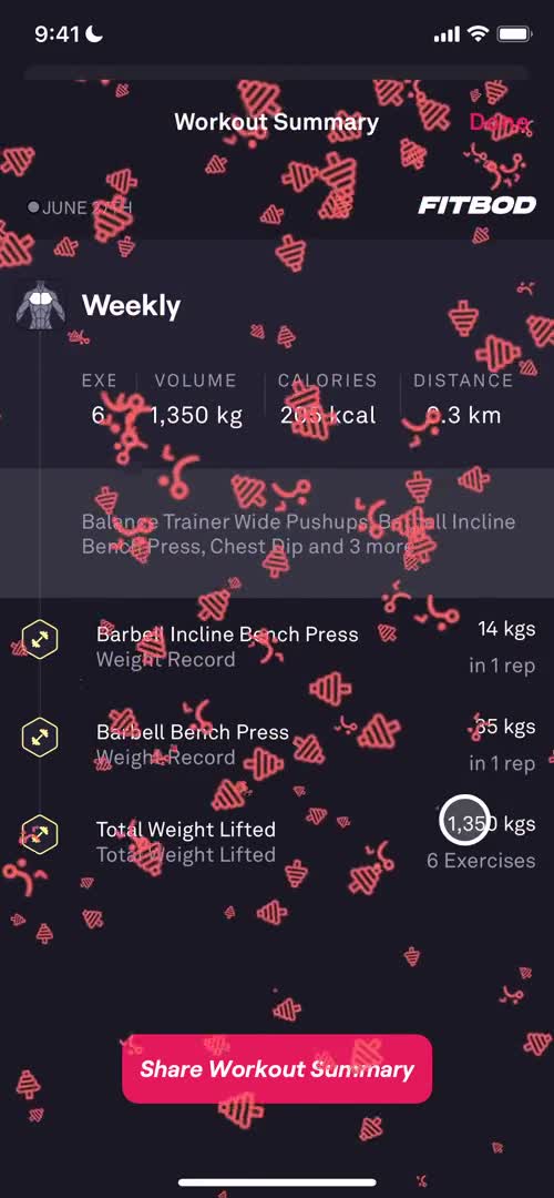 Tracking activity screenshot