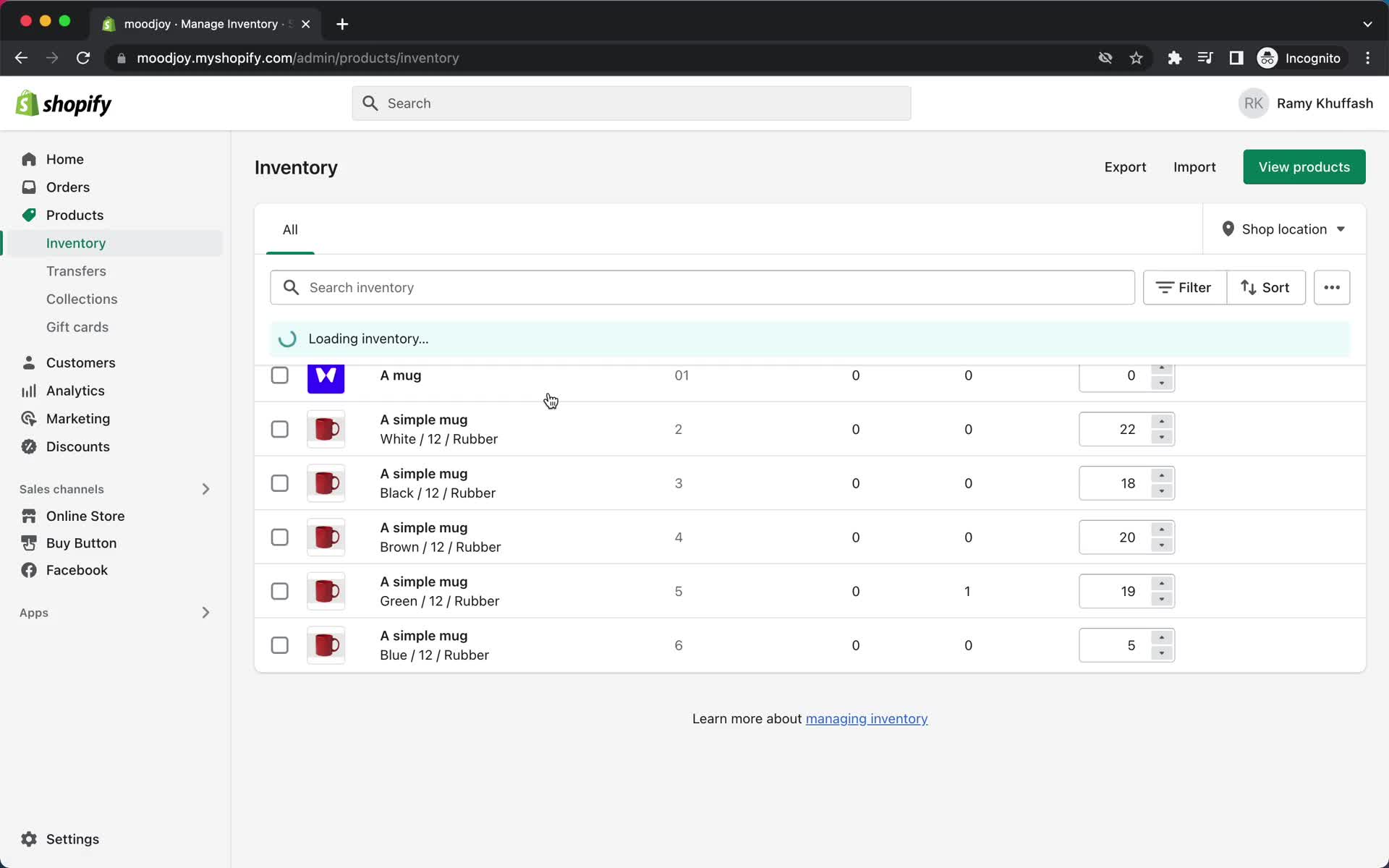 Inventory Management screenshot