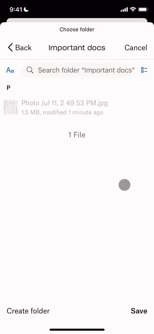 Managing files screenshot