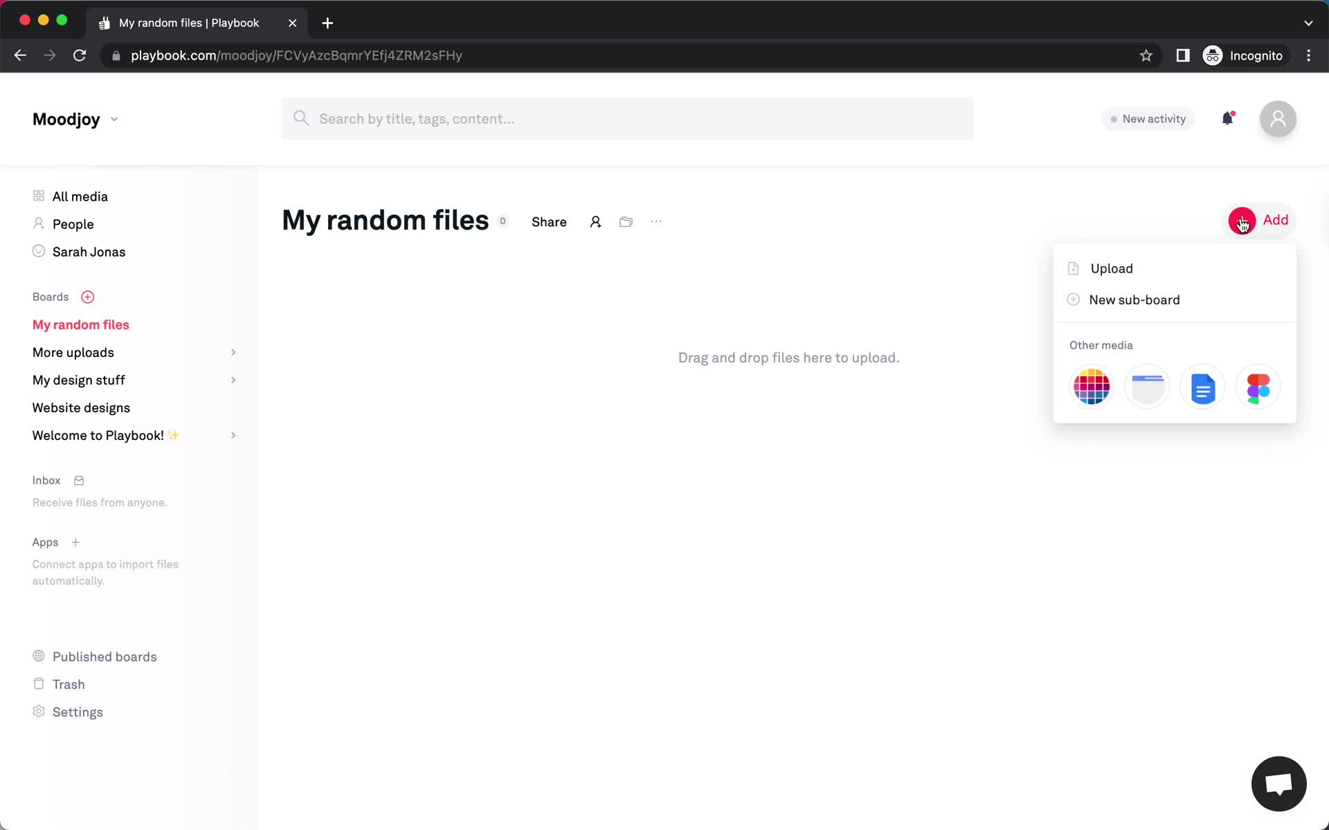 Managing files screenshot